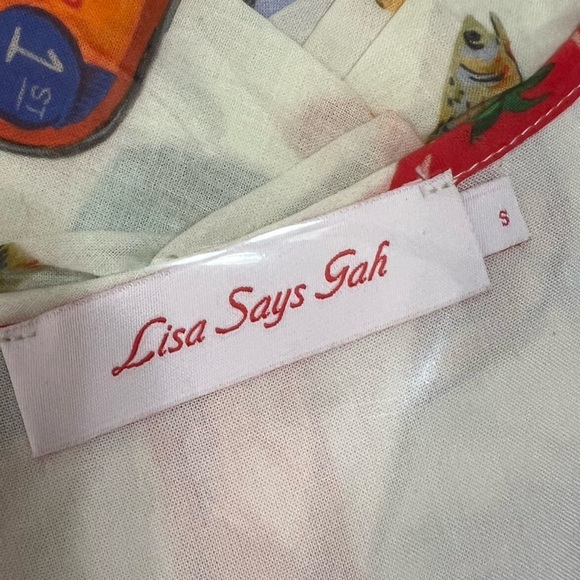 Lisa Says Gah Leila Italian Summer 100% Cotton Mini Dress Women’s Small - Picture 15 of 15